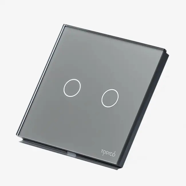 Intrerupator cap scara / cruce dublu cu touch (tactil) din sticla 1000W Tosyco