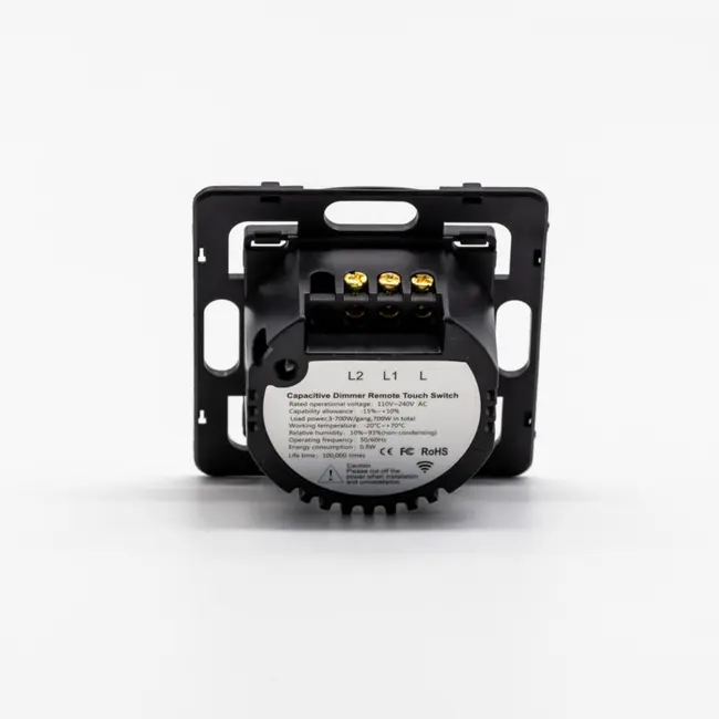 Intrerupator dimabil dublu RF433 cu touch (tactil) din sticla 700W Tosyco