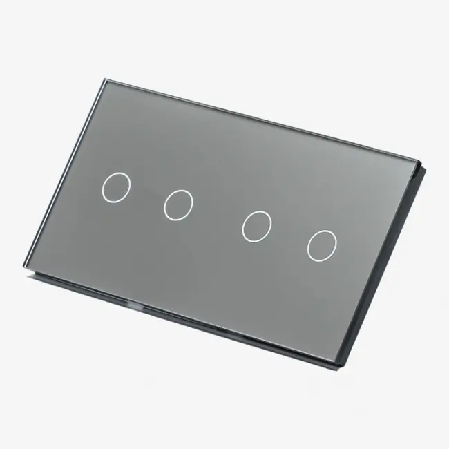 Intrerupator dublu + dublu cu touch (tactil) din sticla 1000W Tosyco