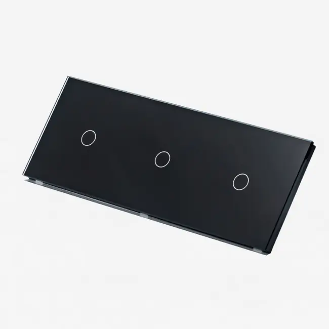 Intrerupator simplu + simplu + simplu cu touch (tactil) din sticla 1000W Tosyco