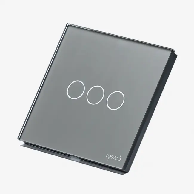 Intrerupator triplu cu touch (tactil) din sticla 500W Tosyco ECO