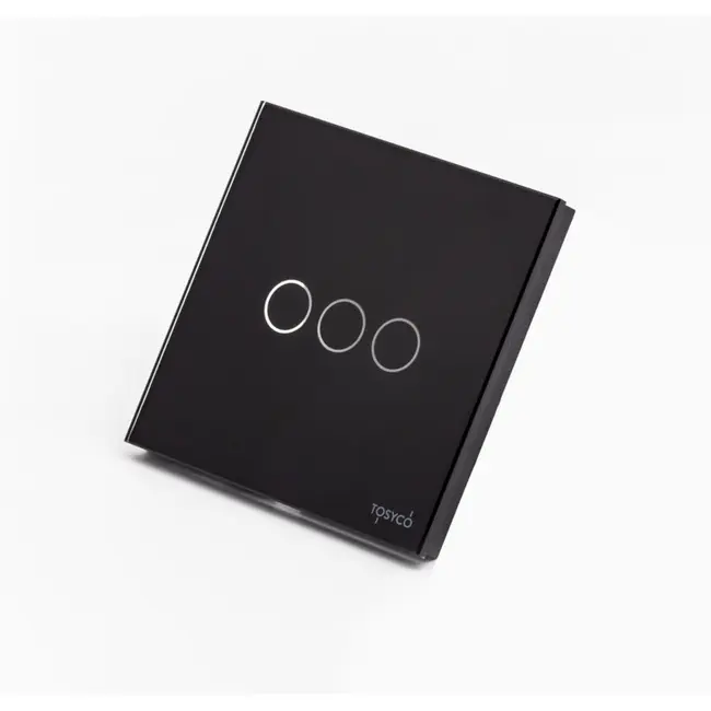 Intrerupator triplu cu touch (tactil) din sticla 500W Tosyco ECO