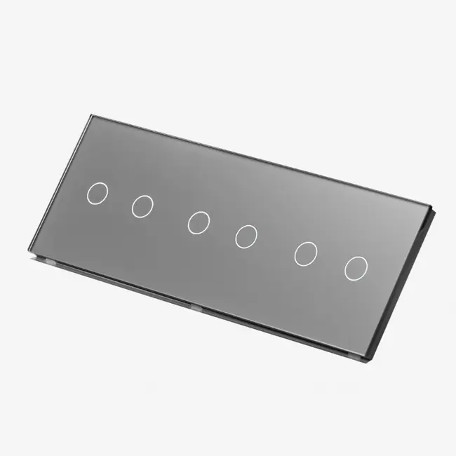 Panou intrerupator dublu + dublu + dublu cu touch (tactil) din sticla Tosyco