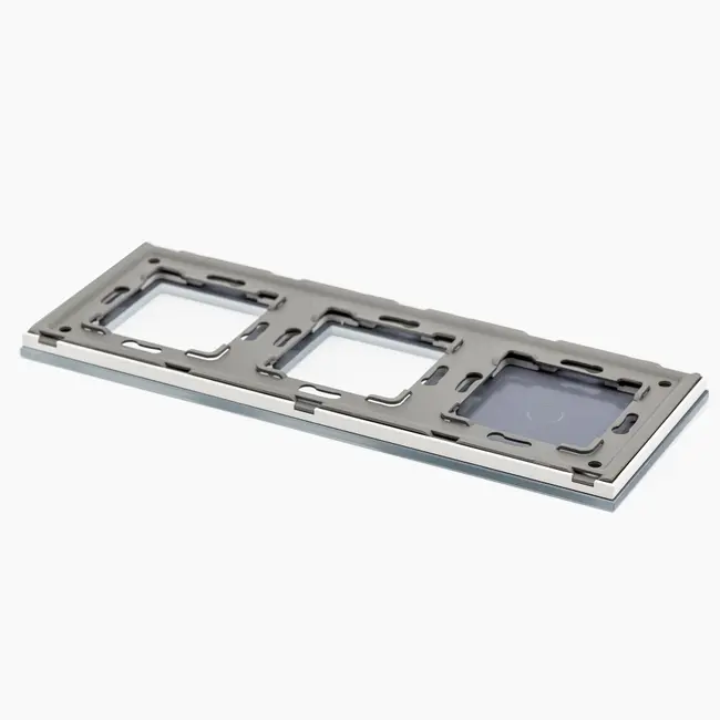 Panou intrerupator simplu touch + priza dubla din sticla Tosyco