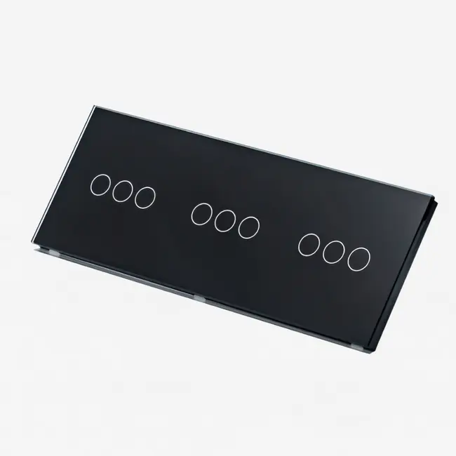 Intrerupator triplu + triplu + triplu​ cu touch (tactil) din sticla 1000W Tosyco